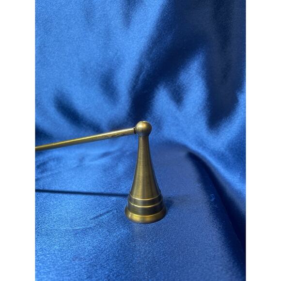 Brass Candle Snuffer Accented with Purple Clear and Brass Beads - Picture 3 of 4